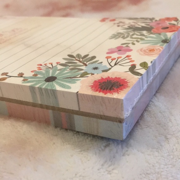 OCS Designs Floral Market Note Pads Set Of Two Secret Garden Designs NWT 8x4x.75 - Picture 15 of 16